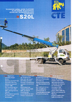 Автовишки з телескопічною стрілою CTE S 20 L