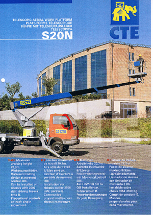 Автовишки з телескопічною стрілою CTE S 20 N