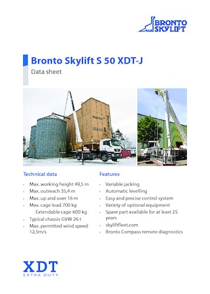 Автовишки з телескопічною стрілою Bronto Skylift S 50 XDTJ