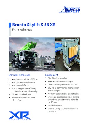 Автовишки з телескопічною стрілою Bronto Skylift S 56 XR
