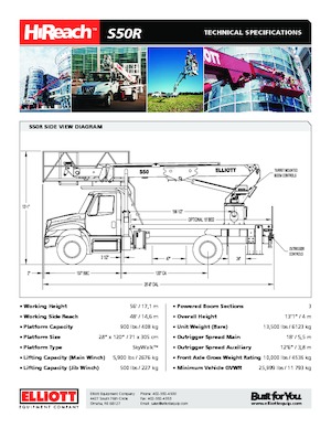 Автовишки з телескопічною стрілою Elliott Equipment S50R SkyWalk