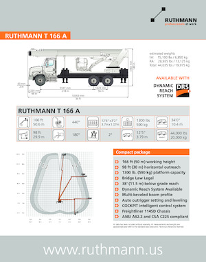 Автовишки з телескопічною стрілою Ruthmann T-166A