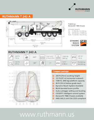 Автовишки з телескопічною стрілою Ruthmann T-243A
