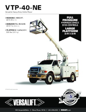 Автовишки з телескопічною стрілою Versalift VTP-40-NE