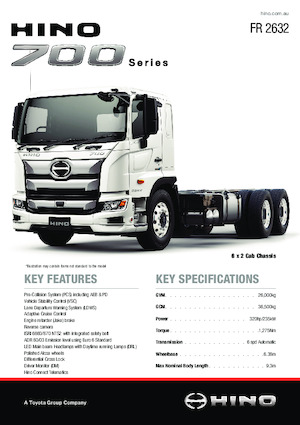 Тягачі Hino 700 FR 2632 6x2