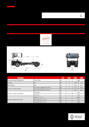 Тягачі Renault C T4X2 OFF ROAD 13L E6