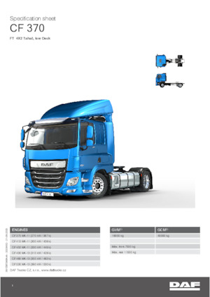 Тягачі DAF CF 370 FT Low Deck