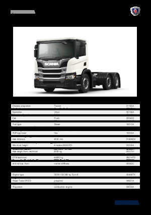 Тягачі Scania P 280 A6x2/4NA