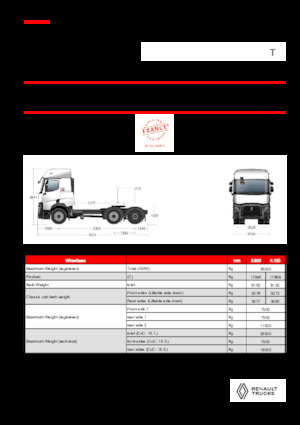 Тягачі Renault T T6X2 PUSHER 13L E6