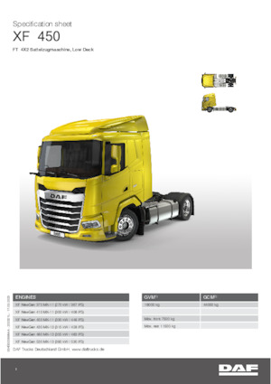 Тягачі DAF XF 410 FT Low Deck