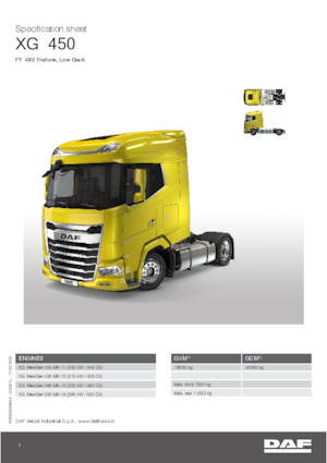 Тягачі DAF XG 430 FT Low Deck