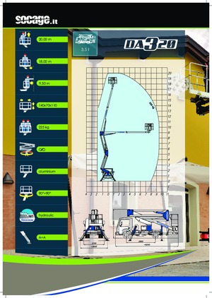 Причіпні підйомники з шарнірною стрілою Socage DA 320
