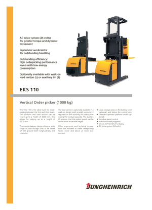 Підбирачі замовлень Jungheinrich EKS 110
