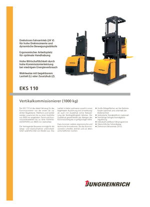 Підбирачі замовлень Jungheinrich EKS 110