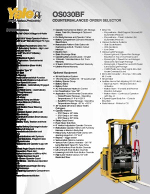 Підбирачі замовлень Yale OS030BF
