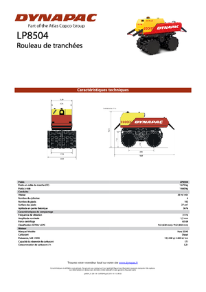 Вібраційні траншейні катки Dynapac LP 8504