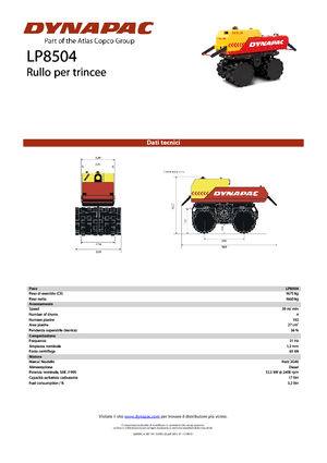 Вібраційні траншейні катки Dynapac LP 8504