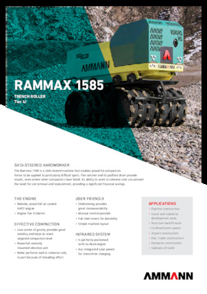 Вібраційні траншейні катки Ammann Rammax 1585