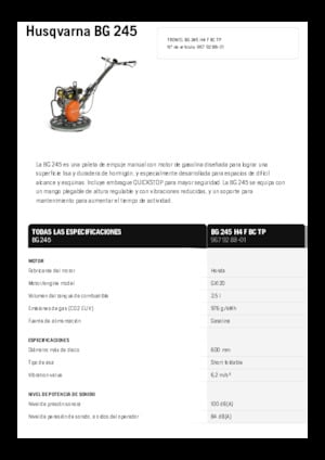 Мотоблоки Husqvarna BG 245