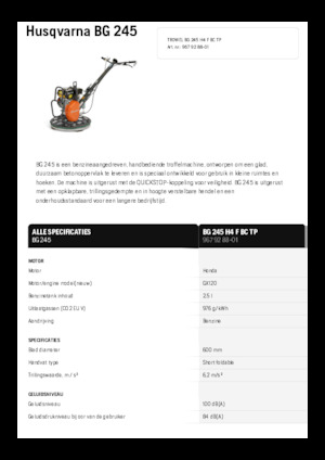 Мотоблоки Husqvarna BG 245