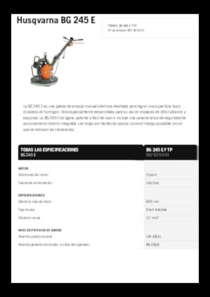 Мотоблоки Husqvarna BG 245E