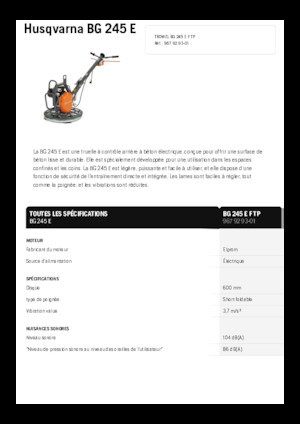 Мотоблоки Husqvarna BG 245E