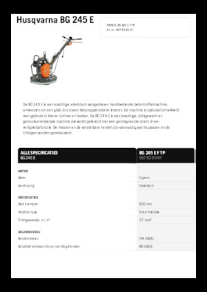 Мотоблоки Husqvarna BG 245E