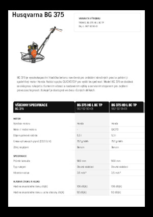 Мотоблоки Husqvarna BG 375