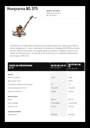 Мотоблоки Husqvarna BG 375