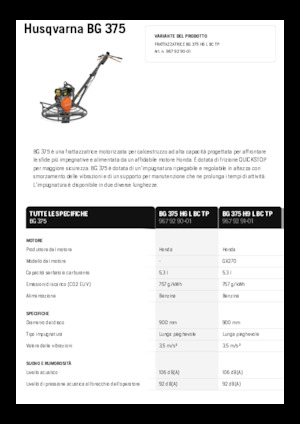 Мотоблоки Husqvarna BG 375