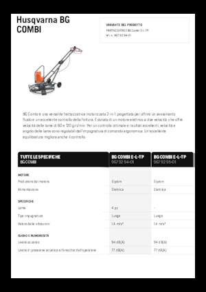 Мотоблоки Husqvarna BG COMBI