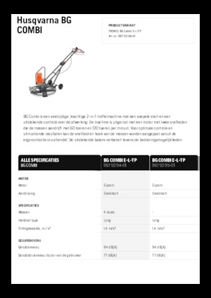 Мотоблоки Husqvarna BG COMBI