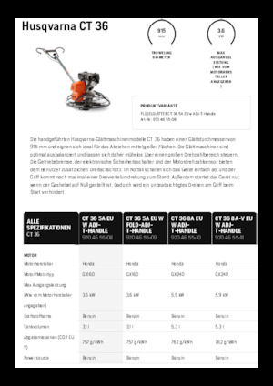 Мотоблоки Husqvarna CT 36