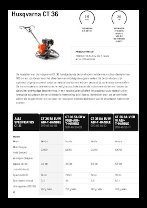 Мотоблоки Husqvarna CT 36