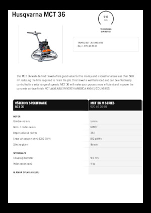 Мотоблоки Husqvarna MCT 36