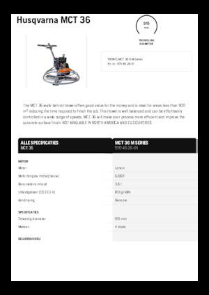 Мотоблоки Husqvarna MCT 36