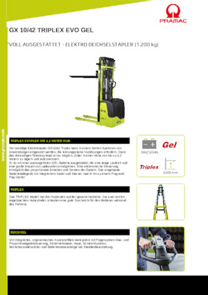 Рації PRAMAC Lifter GX 10/42 Evo Gel