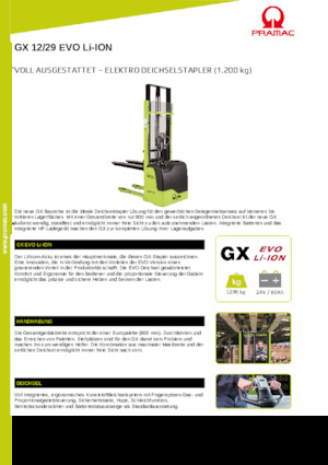 Рації PRAMAC Lifter GX 12/29 Evo Li-Ion
