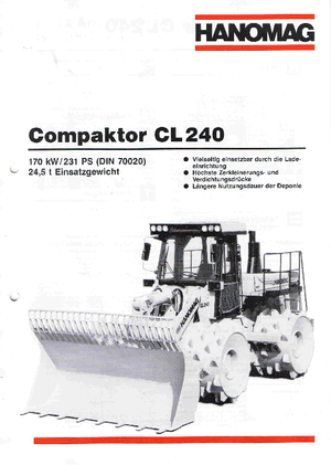 Ущільнювачі сміття Hanomag CL 240