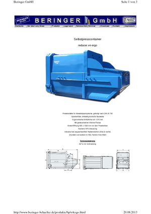 Преси для відходів Beringer reducer x 4 ergo MB