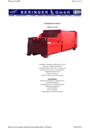 Преси для відходів Beringer reducer x 6-520 MB