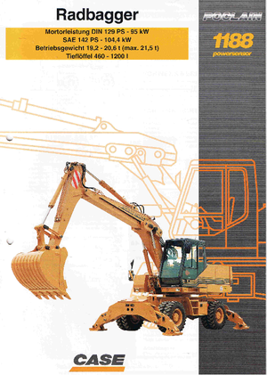Колісні екскаватори Case Poclain 1188 PM 4A