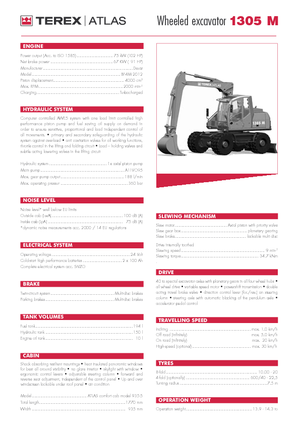 Колісні екскаватори Atlas 1305 M