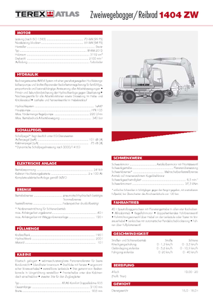 Колісні екскаватори Atlas 1404 ZW