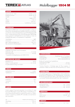 Колісні екскаватори Atlas 1504 M