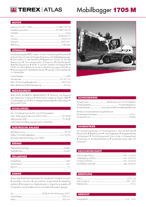Колісні екскаватори Atlas 1705 M