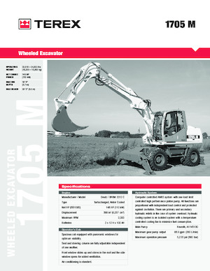 Колісні екскаватори Terex 1705M