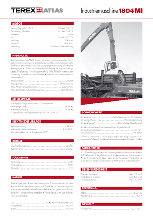 Колісні екскаватори Atlas 1804 MI