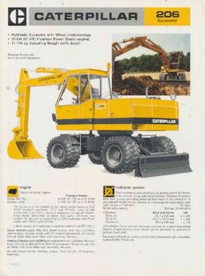 Колісні екскаватори Caterpillar 206
