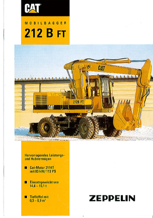 Колісні екскаватори Caterpillar 212B